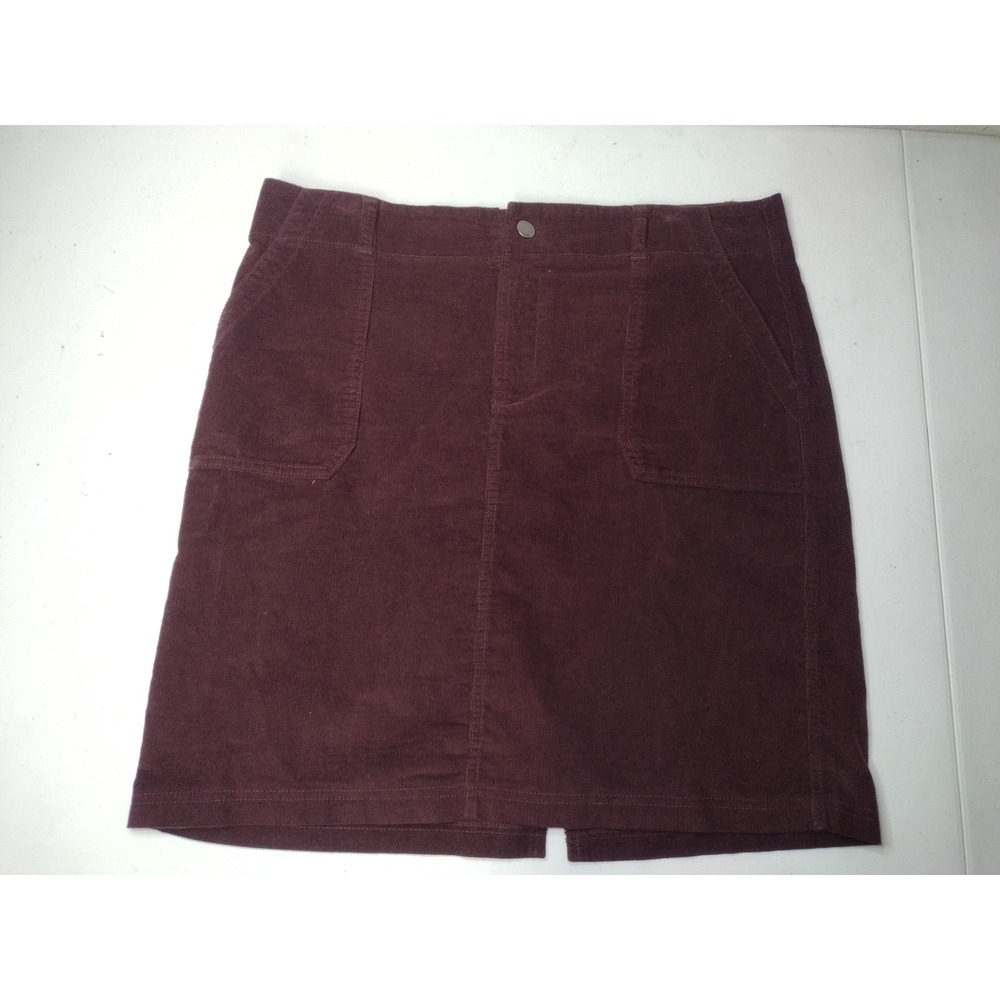 32 Degrees Heat Womens‎ Burgundy Corduroy Skirt Stretch Pockets Size L